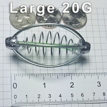 Load image into Gallery viewer, Carp Cage Feeders 20g count (spring feeders, bait cage) Free Baiting Needle Included
