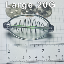 Load image into Gallery viewer, Carp Cage Feeders 20g 10 count (spring feeders, bait cage) Free Baiting Needle Included
