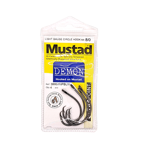 Mustad Circle Hooks Chemically Sharpened 8/0 8 count FREE SHIPPING